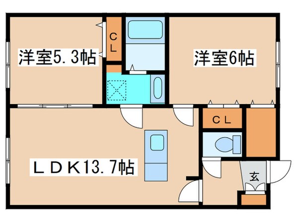 グラネージュ　ヤマハナの物件間取画像